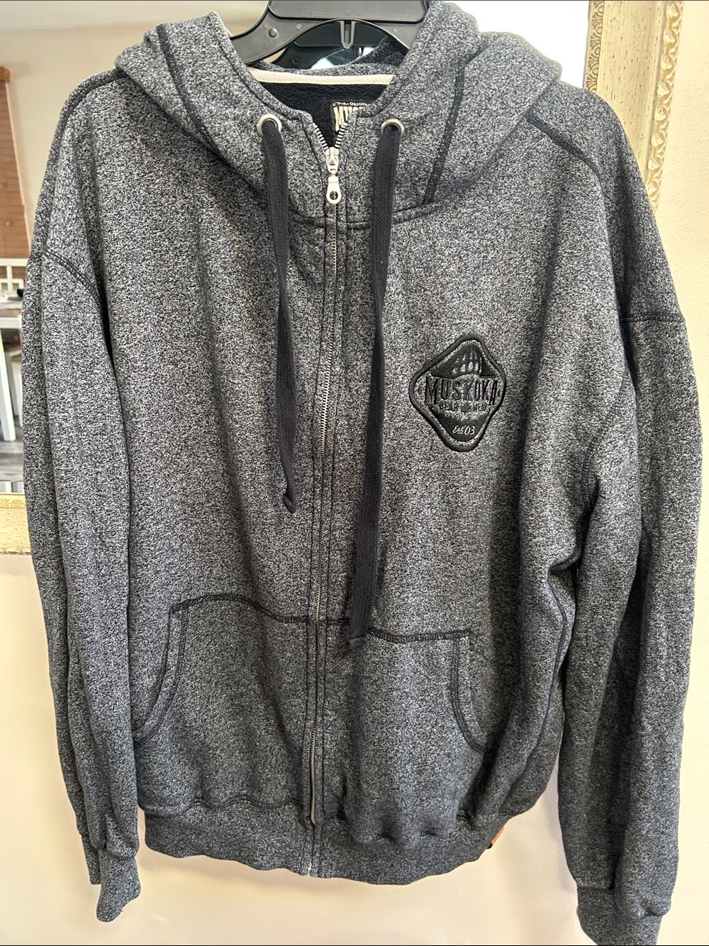 Muskoka bear wear  Heather Gray Full-Zip Hooded Jacket